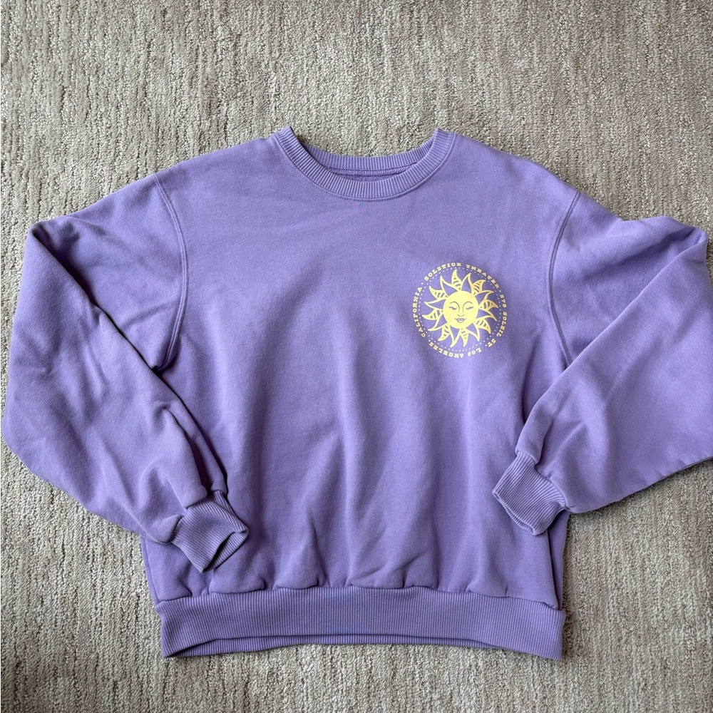Hollister Lavender Sun Graphic Women's Sweater